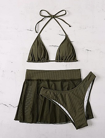 COSTUM DE BAIE 3 PIESE KAKY CU FUSTIȚĂ TRANSPARENTĂ ALESSI [1]