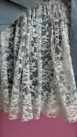 Skirt Me Baby – Fusta-pantalon din denim cu dantelă [3]