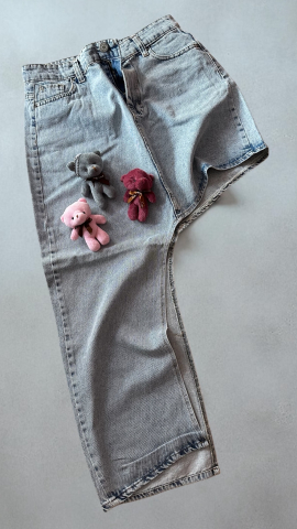 Fuste si Rochii - FUSTA ASIMETRICA DENIM ALBASTRA ALESSI