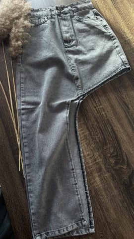 FUSTA ASIMETRICA DENIM NEAGRA ALESSI [1]