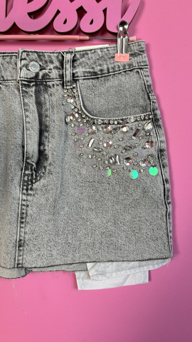 Shiny Rebel – Fusta denim care strălucește cu atitudine ALESSI [2]