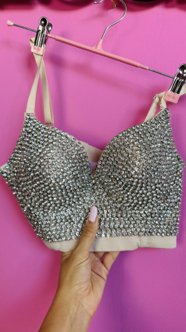 Tricouri, Topuri & Camasi - "Diamond Crush" – Bustieră Strălucitoare ALESSI