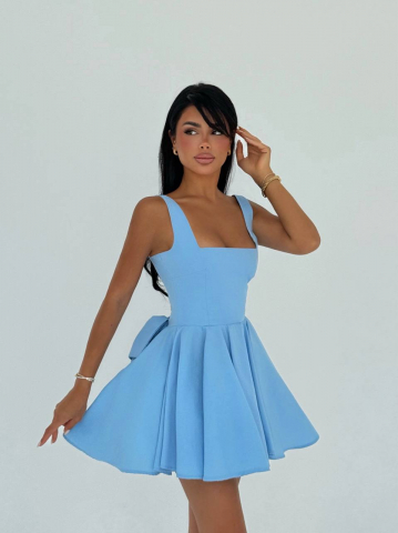 Rochii care Vorbesc - Rochia cu Fundă care Fură Inimi "Blue Charm" ALESSI