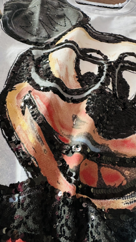 Set Tricou & Pantaloni Scurți Bleu cu Print și Paiete ALESSI [4]