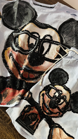 Set Tricou & Pantaloni Scurți Bleu cu Print și Paiete ALESSI [3]