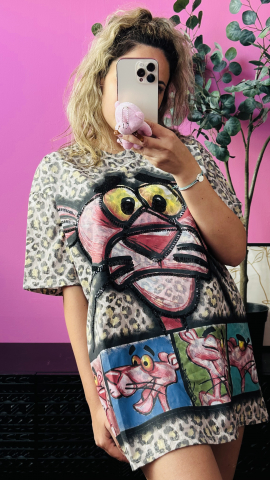 Tricou Oversized „Pantera Roz” ALESSI [3]