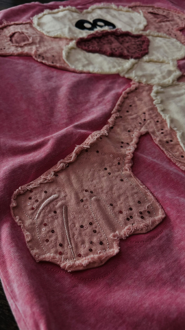 Tricou Oversized „Pantera Roz Patchwork” ALESSI [3]