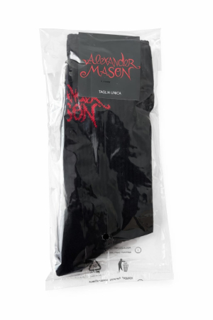 Sosete unisex Alexander Mason MADE IN ITALY black/red masura unica [1]