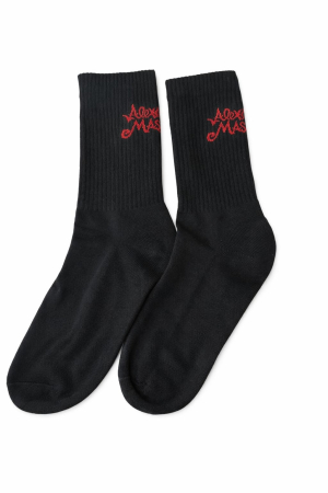 Sosete - Sosete unisex Alexander Mason MADE IN ITALY black/red masura unica