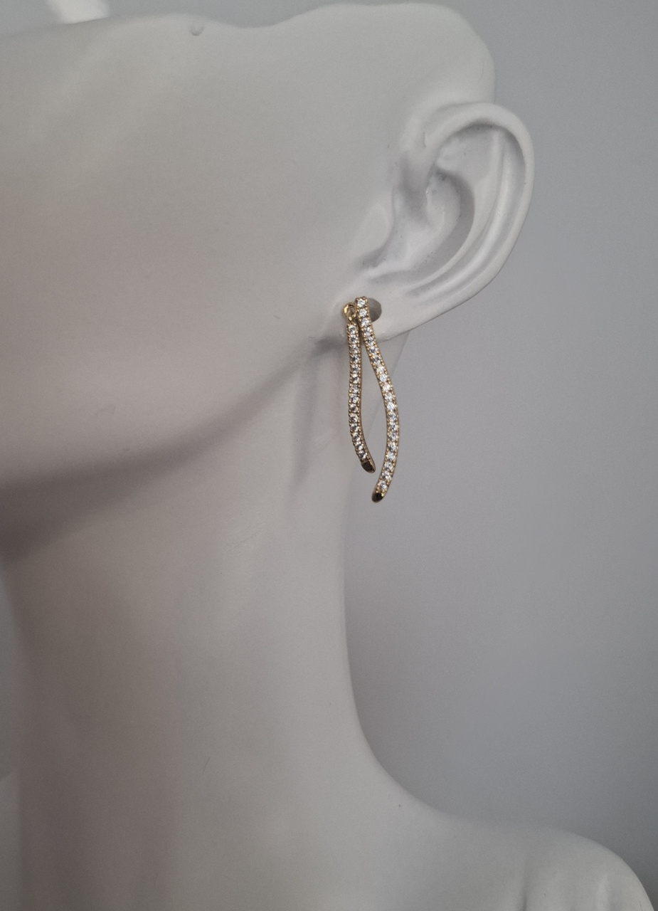 Cercei gold zirconiu [2]