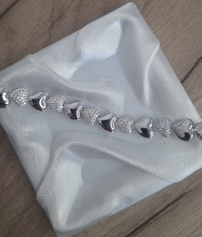 Bratari dama - Bratara dama Silver Hearts
