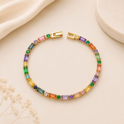 Bratari dama - Bratara dama Tennis multicolora