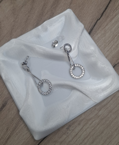 Cercei dama - Cercei Infinity circle silver