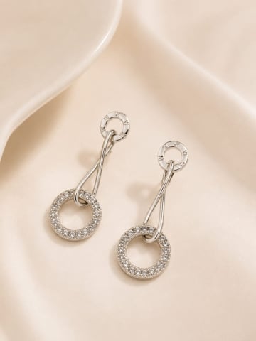 Cercei dama - Cercei Infinity circle silver