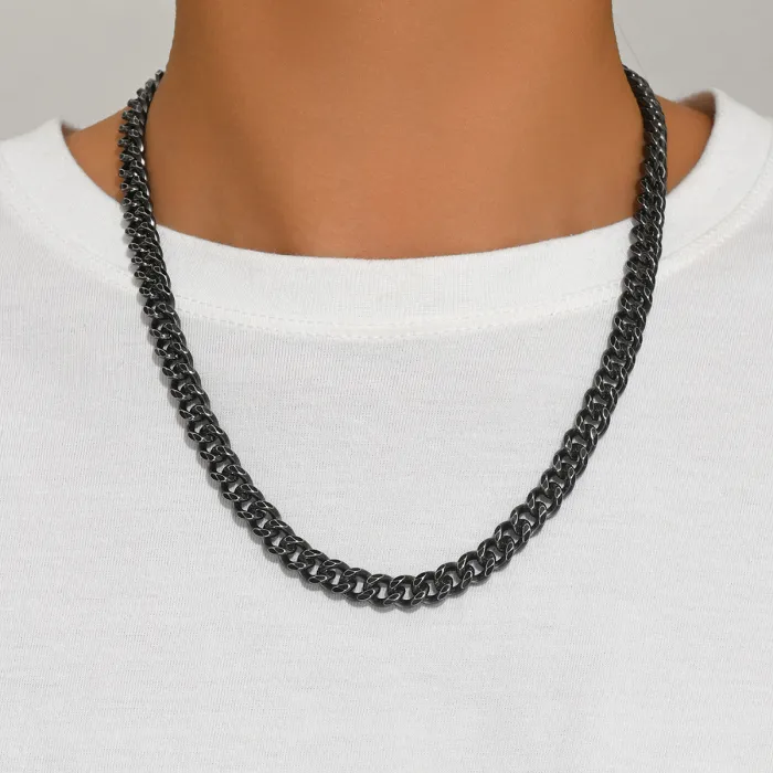 Lant barbati - Lant barbati din inox Cuban black