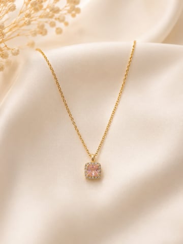 Coliere dama - Lant dama Elegant culoare Cuart Roz