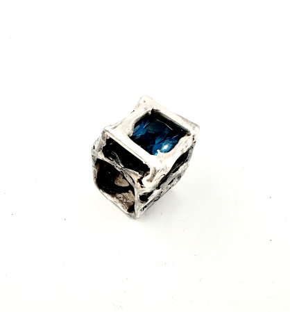 Inel Sculptural 'Abis' Cristal Dalloz Aquamarine [1]
