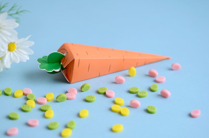 Cutie morcov cu 40 g wax melts  (Caramel) si Topitor din bambus cu ceramică [3]