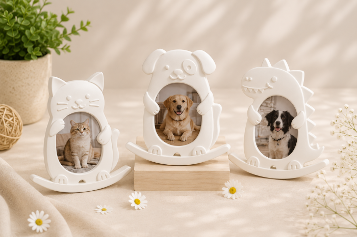 Kit Creativ – 3 Rame Foto Ceramice cu Animăluțe pentru Pictat [4]