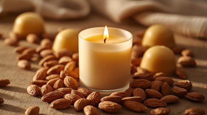 Lumânare parfumată din ceară naturală de cocos și soia Migdale & Marțipan – aromă dulce, catifelată și elegantă [3]