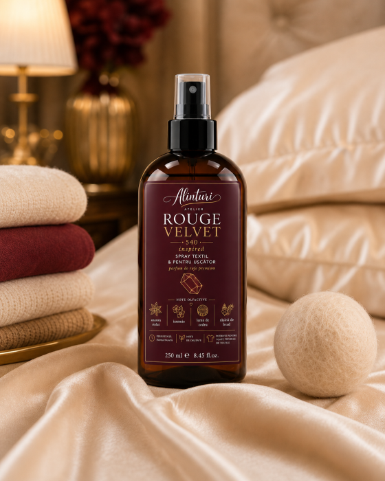Rouge Velvet – Spray textil premium & ritual parfumat pentru uscător [3]