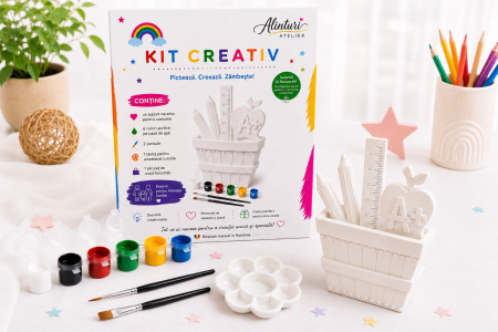 Kit-uri Creative - Kit Creativ – Suport Ceramic pentru Creioane de Pictat