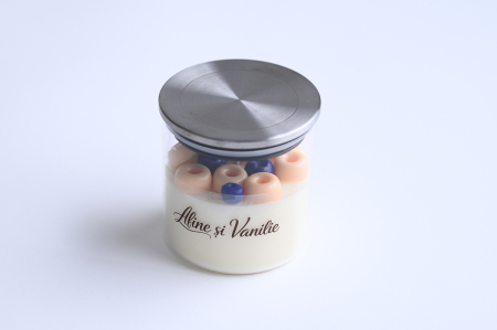 Lumânări  parfumate - Lumânare parfumată din ceară naturală de cocos și soia Afine si Vanilie