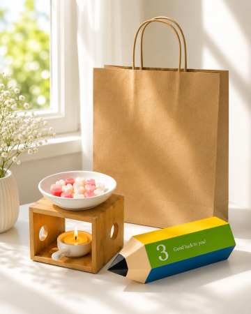 Wax melts - Set Cadou Final de An Școlar – Topitor Aromaterapie & Wax Melts în Cutie Creion