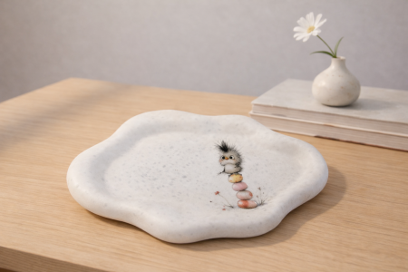 Suporți pentru lumânări și tăvițe decorative - Tăvița Nor - Colectia Pui Hazlii de Paste