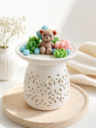 Accesorii pentru ardere - Topitor Aromatic Ursuleț Floral – Cadou Parfumat Unic