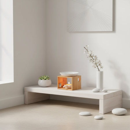 Accesorii pentru ardere - Topitor de ceară din bambus și ceramică