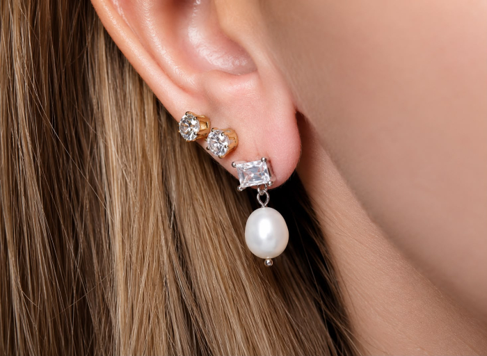 Cercei Silver Pearl Asymmetry [3]