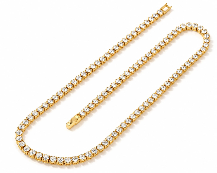 Colier Tennis  Golden din Argint 925 [2]
