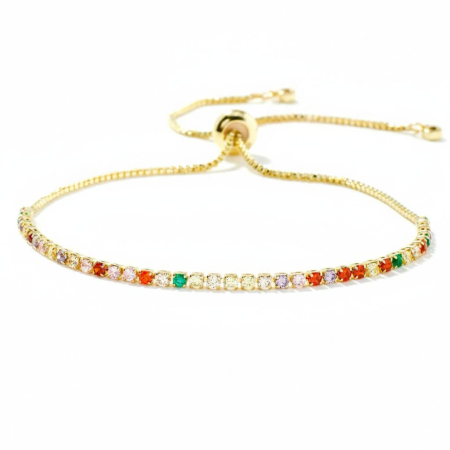 Produse - Brățara Tennis Golden Sparkle