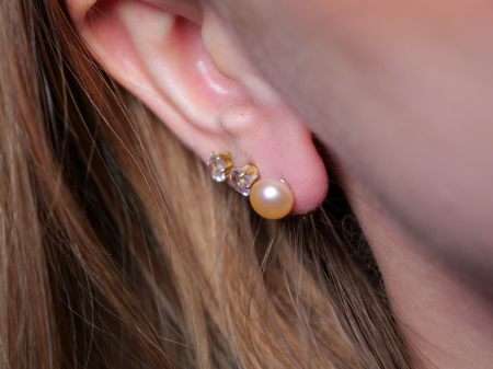 Cercei Argint Perle Naturale 8 mm [1]