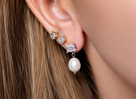 Cercei Silver Pearl Asymmetry [2]