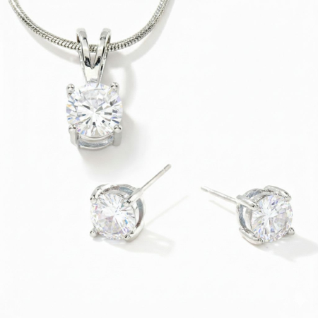 Produse - Set Cercei & Colier White