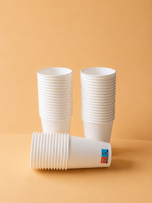Bicchiere in Cartone 7 oz (207 ml), Bianco, P7OZ- Bianco, Set 50 Pezzi [3]