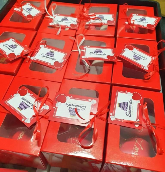 Cutie cu fereastră și tăviță 16x10x8 cm, rosu [4]