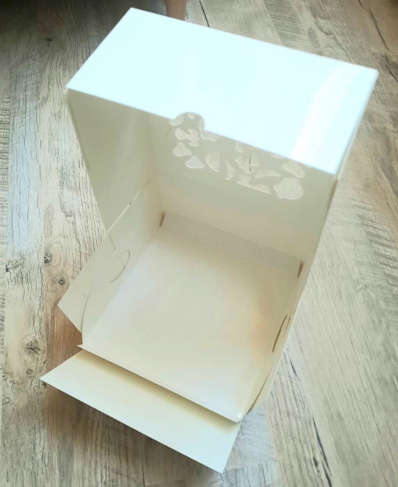 CUTIE 16X16X8 CU FEREASTRA DANTELATA SI TAVITA, SB0DT- ALB, SET 5 BUC [5]