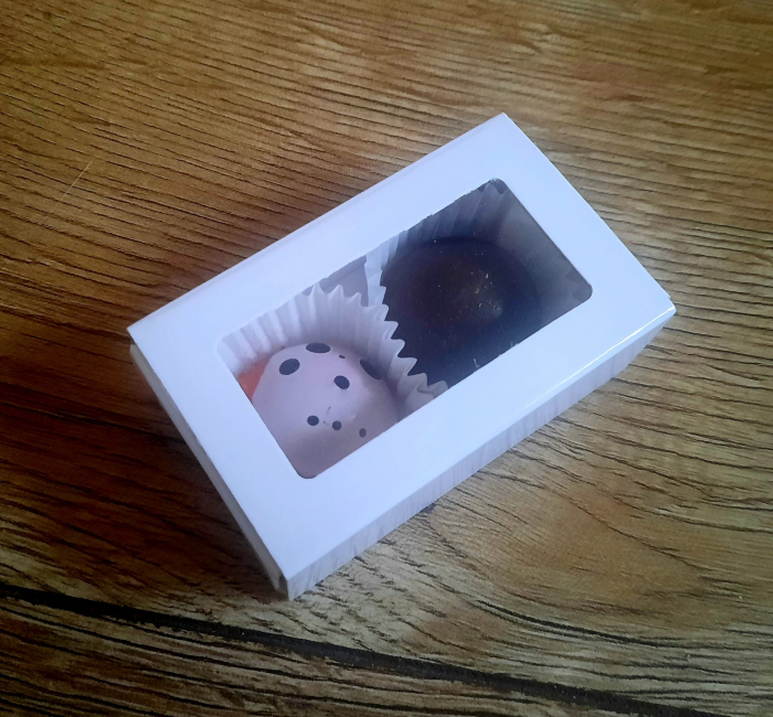 Cutie 2 praline 70x40x25mm, alb lucios [4]