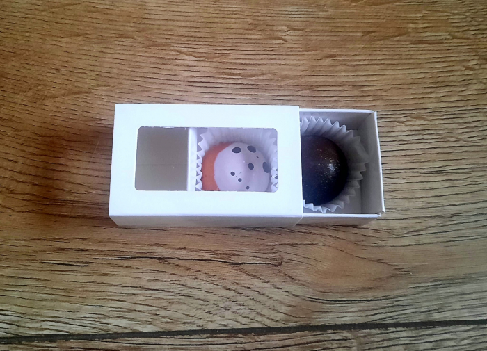 Cutie 2 praline 70x40x25mm, alb lucios [2]