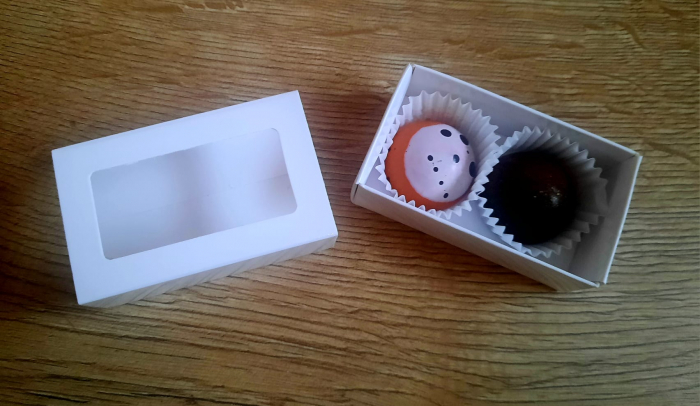 Cutie 2 praline 70x40x25mm, alb lucios [3]