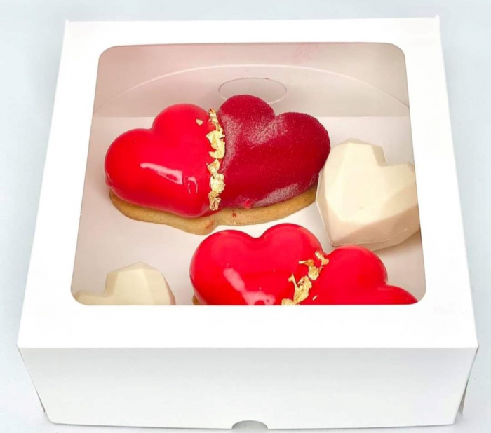 CUTIE 23X23X7, CU FEREASTRA SI TAVITA, E5-TAV- ALB, SET 5 BUC [6]