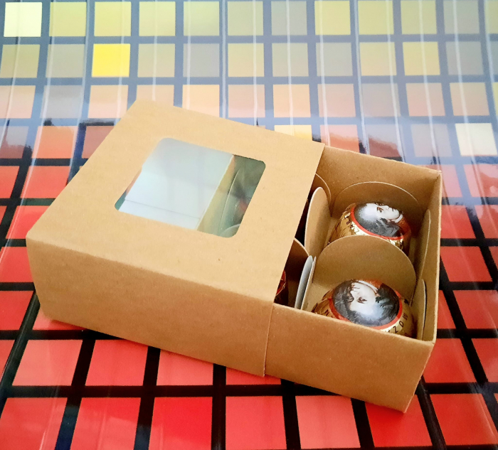 Cutie 8x8x4 cm, 4 praline, natur [6]