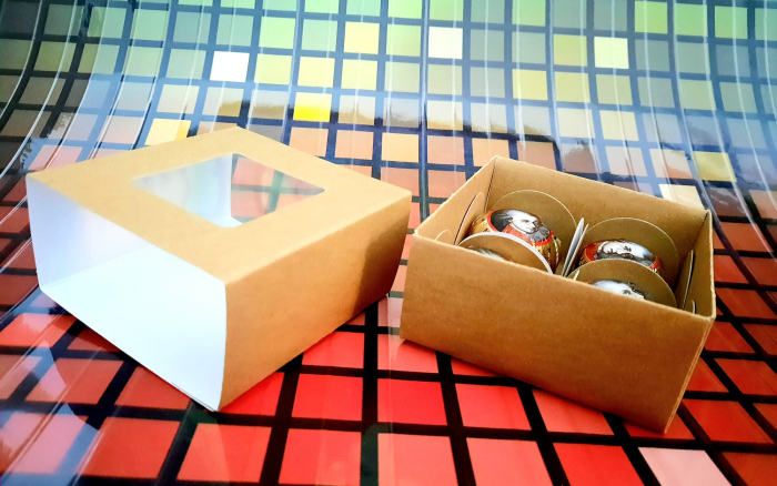 Cutie 8x8x4 cm, 4 praline, natur [2]