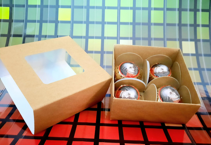 Cutie 8x8x4 cm, 4 praline, natur [4]