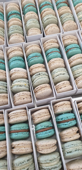 CUTIE 5-6 MACARONS CU FEREASTRA DANTELATA, MAC2ADT- ALB, SET 5 BUC [7]