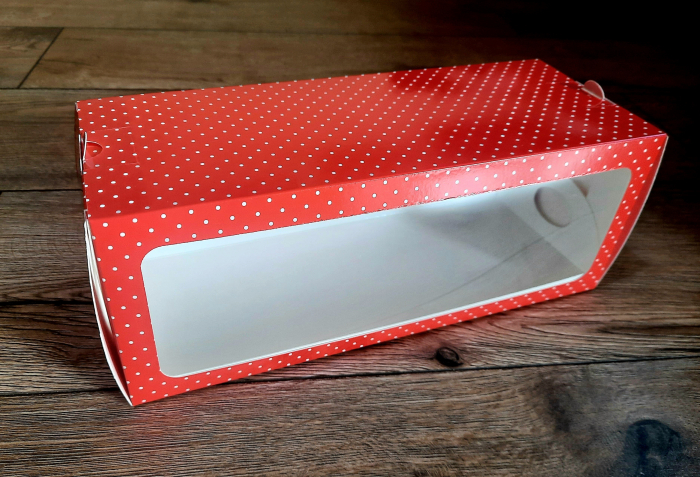 Cutie cozonac 30x11x11 rosu cu puncte [4]