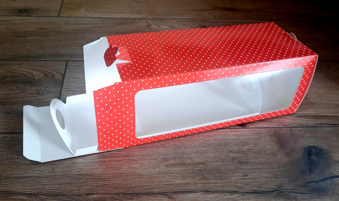 Cutie cozonac 30x11x11 rosu cu puncte [3]